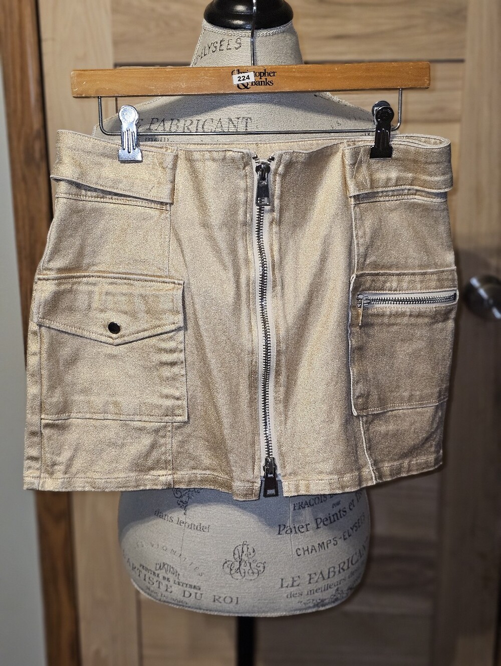 Urban Outfitters Gold Shimmer Mini Skirt